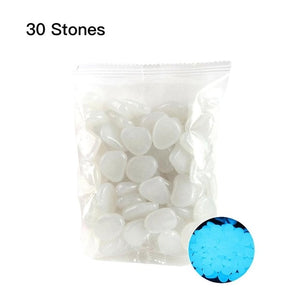 30 Pcs Glow in the Dark Garden Pebbles