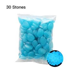 30 Pcs Glow in the Dark Garden Pebbles