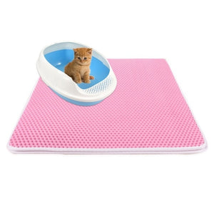 Waterproof Pet Cat Litter Mat Foldable EVA Double-Layer Cats Mat Non-slip Pet Litter Cat Mat Layer Pet Litter Catcher Mat