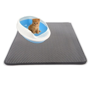 Waterproof Pet Cat Litter Mat Foldable EVA Double-Layer Cats Mat Non-slip Pet Litter Cat Mat Layer Pet Litter Catcher Mat