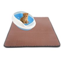 Load image into Gallery viewer, Waterproof Pet Cat Litter Mat Foldable EVA Double-Layer Cats Mat Non-slip Pet Litter Cat Mat Layer Pet Litter Catcher Mat