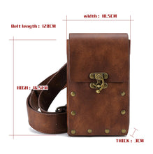 Load image into Gallery viewer, Medieval Renaissance Leather Waist Belt Bag