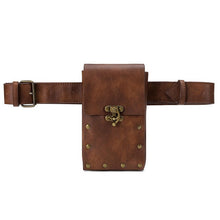 Load image into Gallery viewer, Medieval Renaissance Leather Waist Belt Bag