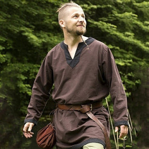 Men Cosplay Medieval Vikings Pirate  Costume with Long Sleeves