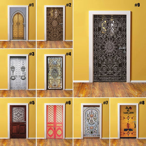 3D Waterproof Pattern Protection Door Sticker