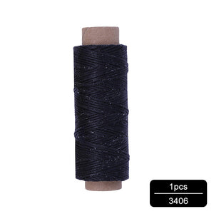 MIUSIE 1Pcs 50M 150D 1mm Leather Waxed Thread Cord