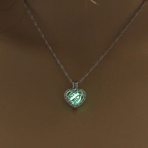 Mini Glow In The Dark Shaped Pendant Necklaces