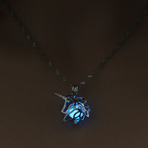 Mini Glow In The Dark Shaped Pendant Necklaces