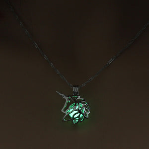 Mini Glow In The Dark Shaped Pendant Necklaces