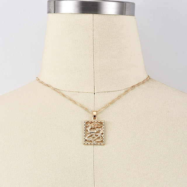 Fashion Dragon Pendant Necklaces