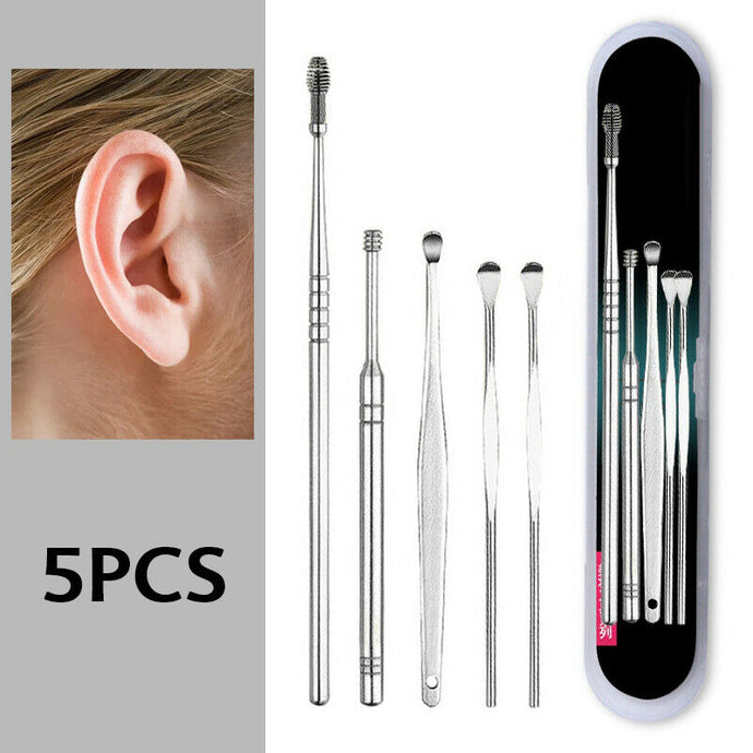 5pcs Stainless Steel Ear Pick Wax Curette Remover