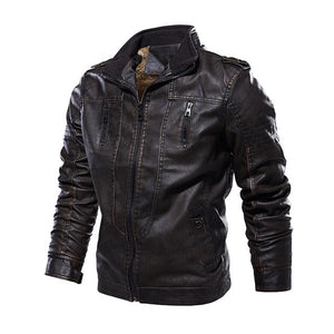 Men's Faux Leather Jackets  7 Color Choices-3 Designs Sizes: S-4XL