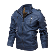 Load image into Gallery viewer, Men&#39;s Faux Leather Jackets  7 Color Choices-3 Designs Sizes: S-4XL