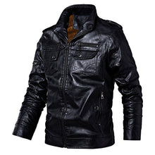 Load image into Gallery viewer, Men&#39;s Faux Leather Jackets  7 Color Choices-3 Designs Sizes: S-4XL