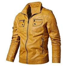 Load image into Gallery viewer, Men&#39;s Faux Leather Jackets  7 Color Choices-3 Designs Sizes: S-4XL