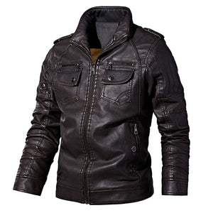 Men's Faux Leather Jackets  7 Color Choices-3 Designs Sizes: S-4XL