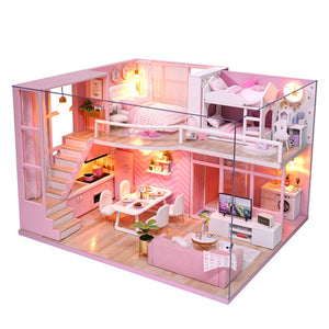 DIY Miniature Wooden Doll Houses  with Furniture Kit - Different Choices