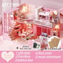 Load image into Gallery viewer, DIY Miniature Wooden Doll Houses  with Furniture Kit - Different Choices