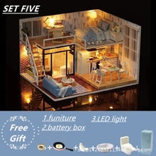 Load image into Gallery viewer, DIY Miniature Wooden Doll Houses  with Furniture Kit - Different Choices