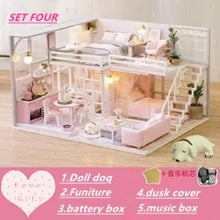 Load image into Gallery viewer, DIY Miniature Wooden Doll Houses  with Furniture Kit - Different Choices