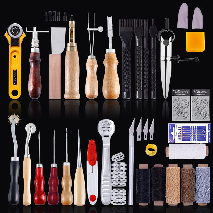 MIUSIE Professional Leather Craft Tools Kit - Various Sets to Choose From