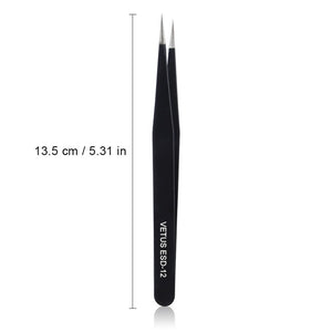 VETUS Eyelash Extension Stainless Steel Tweezers