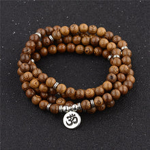 Load image into Gallery viewer, Multilayer 108 Natural Wood Beads Bracelet