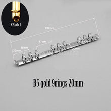 Load image into Gallery viewer, DIY notebook clips - various ring sizes and colors for loose-leaf binder