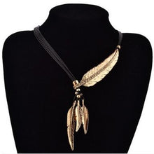 Load image into Gallery viewer, Women&#39;s Feather Pendants Statement Necklaces