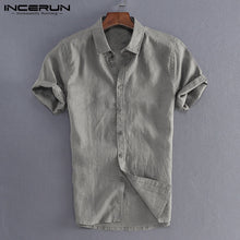 Load image into Gallery viewer, INCERUN  Men&#39;s Social  Dress Shirts with Button Turn Down Collar S-5XL