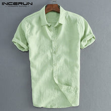 Load image into Gallery viewer, INCERUN  Men&#39;s Social  Dress Shirts with Button Turn Down Collar S-5XL