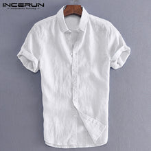 Load image into Gallery viewer, INCERUN  Men&#39;s Social  Dress Shirts with Button Turn Down Collar S-5XL