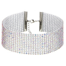 Load image into Gallery viewer, Women&#39;s Crystal Rhinestone Choker Necklace-Clear or Multi-colored