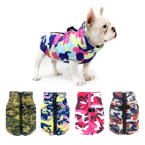 Warm Waterproof  Cotton Camouflage Vest For Small Pets