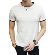 Load image into Gallery viewer, Men&#39;s Fashion T Shirt with Casual Patchwork, Short Sleeves Sizes to 5XL