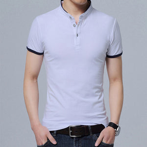 Men's Fashion T Shirt with Casual Patchwork, Short Sleeves Sizes to 5XL