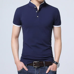 Men's Fashion T Shirt with Casual Patchwork, Short Sleeves Sizes to 5XL