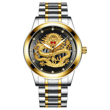 Load image into Gallery viewer, FNGEEN Men Golden Luxury Waterproof Full Steel Quartz Dragon Watches