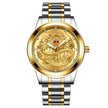 Load image into Gallery viewer, FNGEEN Men Golden Luxury Waterproof Full Steel Quartz Dragon Watches