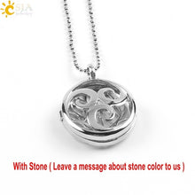 Load image into Gallery viewer, CSJA Jewelry New 10 Styles Women Locket Pendant Necklace-Choice of Natural Stone