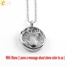 Load image into Gallery viewer, CSJA Jewelry New 10 Styles Women Locket Pendant Necklace-Choice of Natural Stone