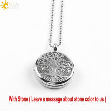 Load image into Gallery viewer, CSJA Jewelry New 10 Styles Women Locket Pendant Necklace-Choice of Natural Stone