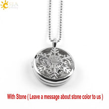 Load image into Gallery viewer, CSJA Jewelry New 10 Styles Women Locket Pendant Necklace-Choice of Natural Stone