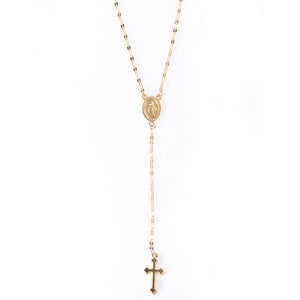 HAEQIS Rosary/Cross Pendant Necklace