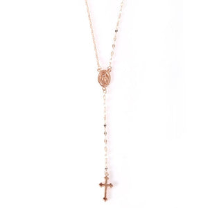 HAEQIS Rosary/Cross Pendant Necklace