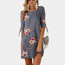 Load image into Gallery viewer, Aachoae 2020 Women&#39;s Summer Chiffon Floral Print Casual Loose Mini Sundress S-5XL