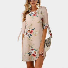 Load image into Gallery viewer, Aachoae 2020 Women&#39;s Summer Chiffon Floral Print Casual Loose Mini Sundress S-5XL