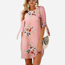 Load image into Gallery viewer, Aachoae 2020 Women&#39;s Summer Chiffon Floral Print Casual Loose Mini Sundress S-5XL