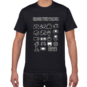 Unisex "Choose Your Weapon" Gamer Novelty Video Games Tshirt