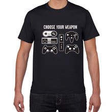 Load image into Gallery viewer, Unisex &quot;Choose Your Weapon&quot; Gamer Novelty Video Games Tshirt